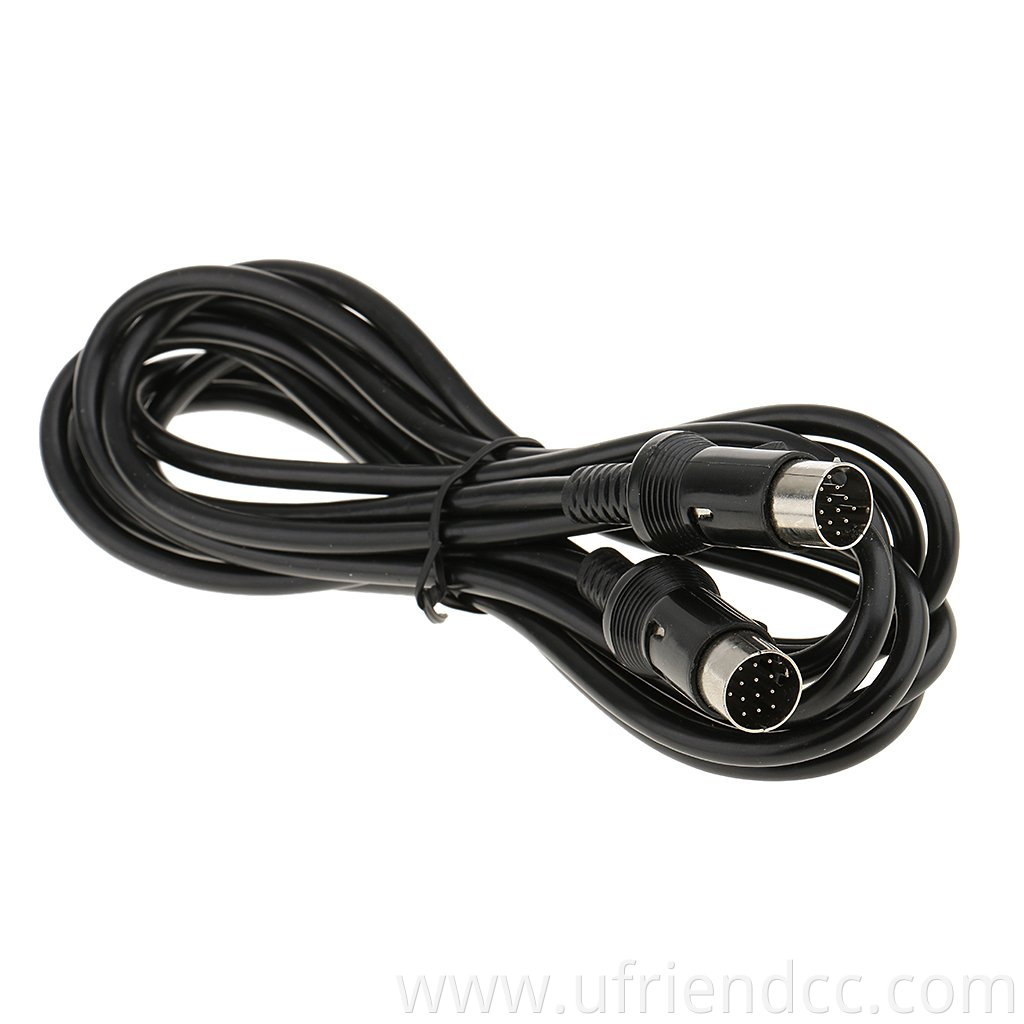 din 13 pin extension adapter lead / cable, male to female (plug / socket) 1m, 2m, 3m, 5m for audio tuner